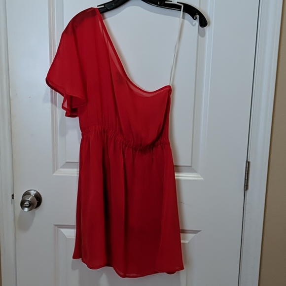 Kamla One Shoulder Red Dress - Picture 1 of 5